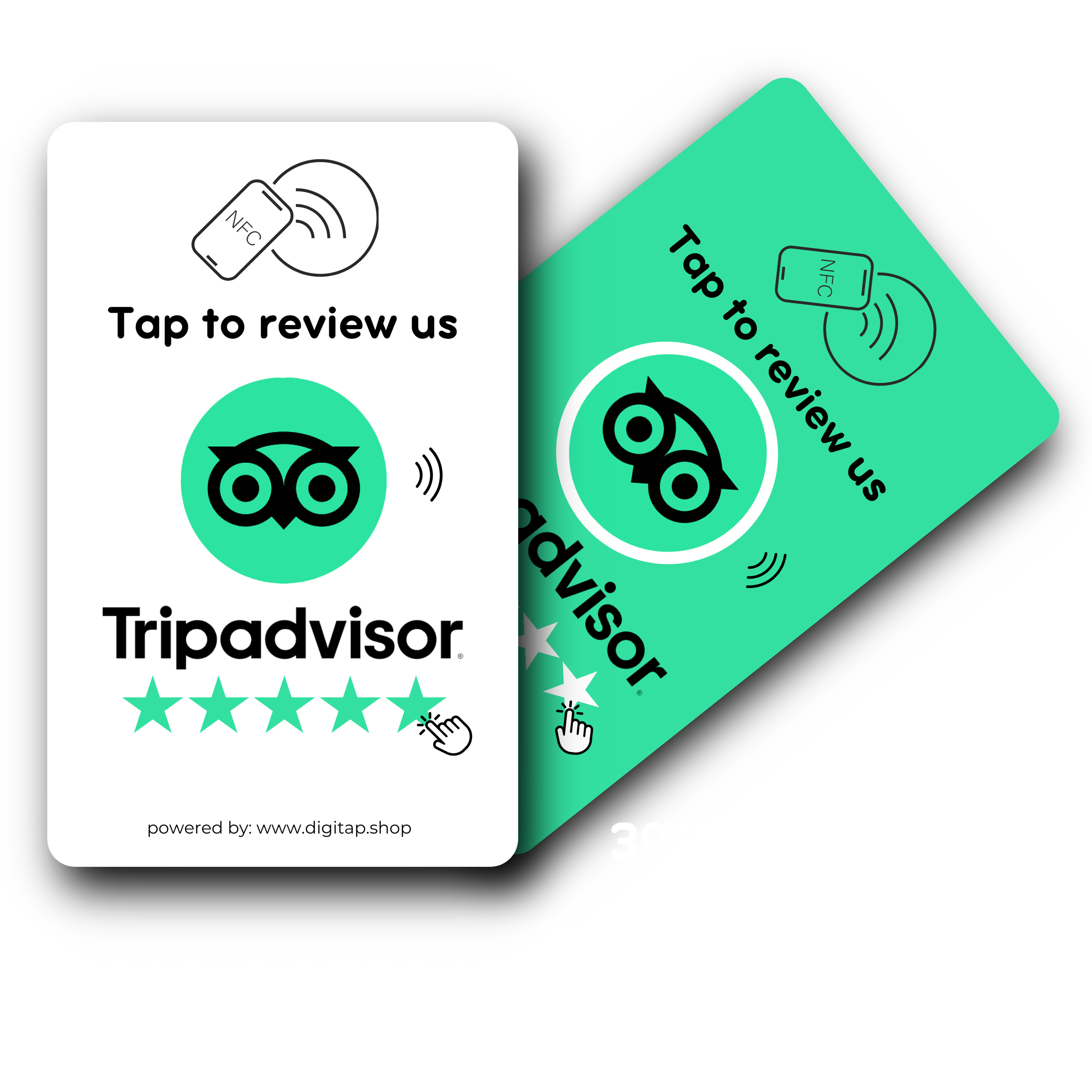 Digitap карта за отзиви в TripAdvisor с NFC чип